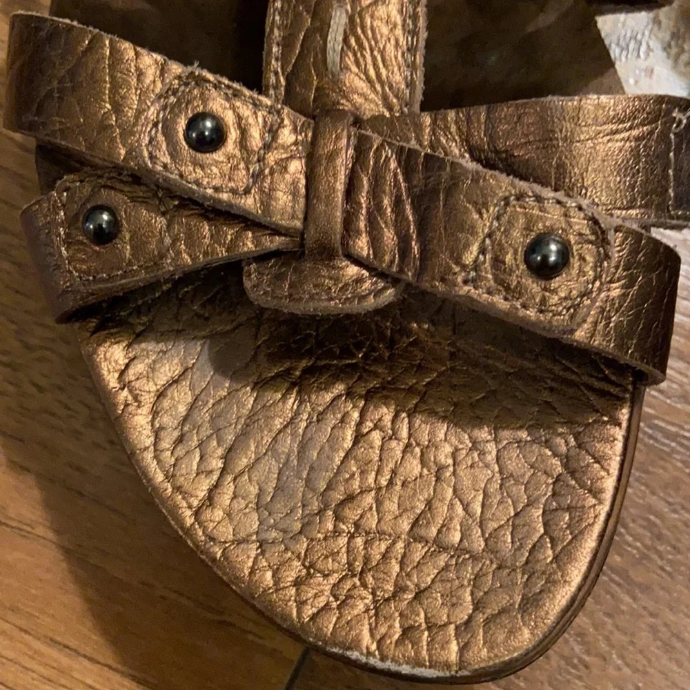 SoftWalk Bronze Strappy Shoes